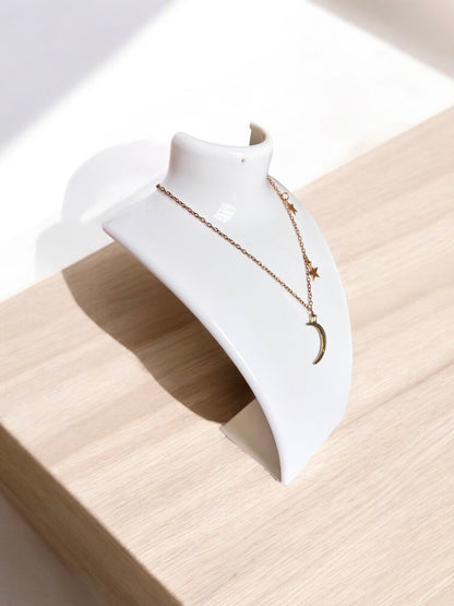 Women Star Moon Necklace Pendant
