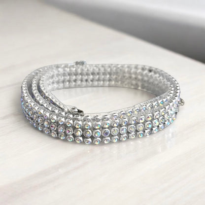 Cadena para la pierna con diamantes de imitación multicolor