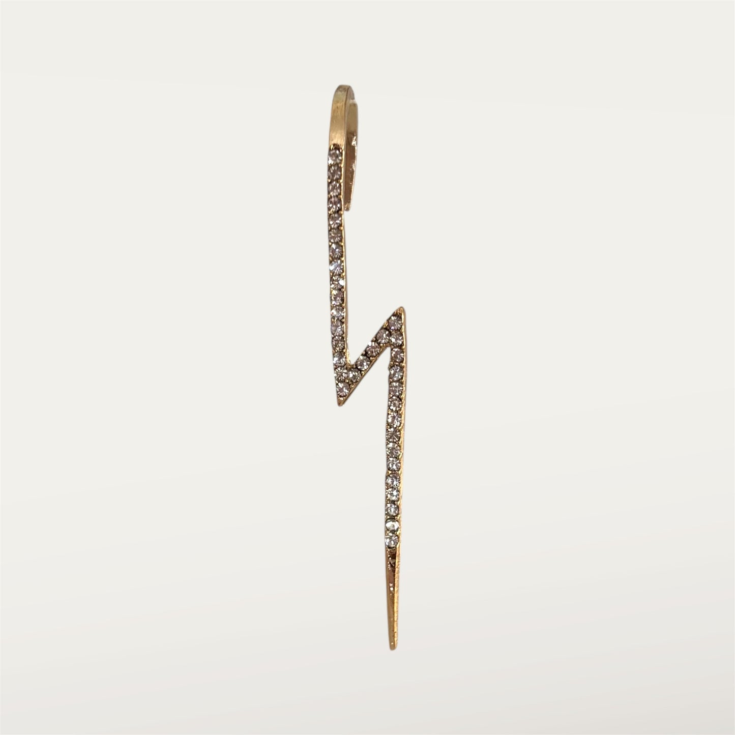 One Piece Crystals Gold Earring