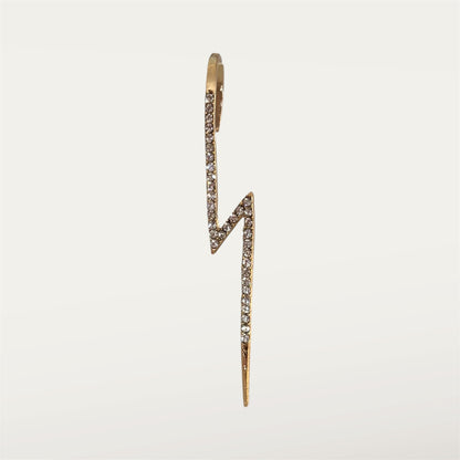 One Piece Crystals Gold Earring