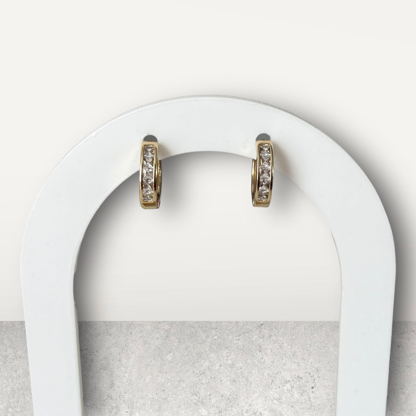 Small Zircon Hoop Earrings