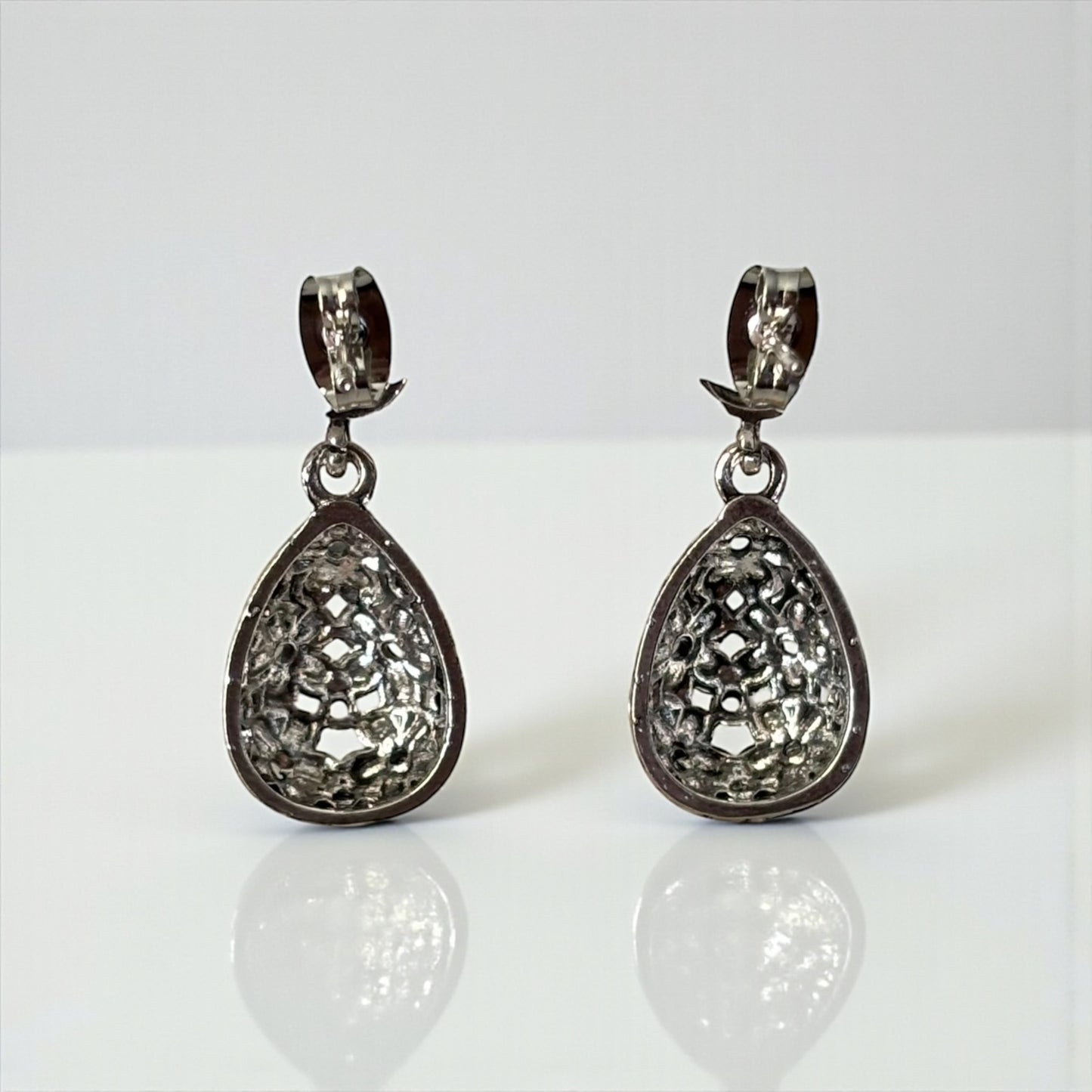 Silver Small Dangle Flower Earring