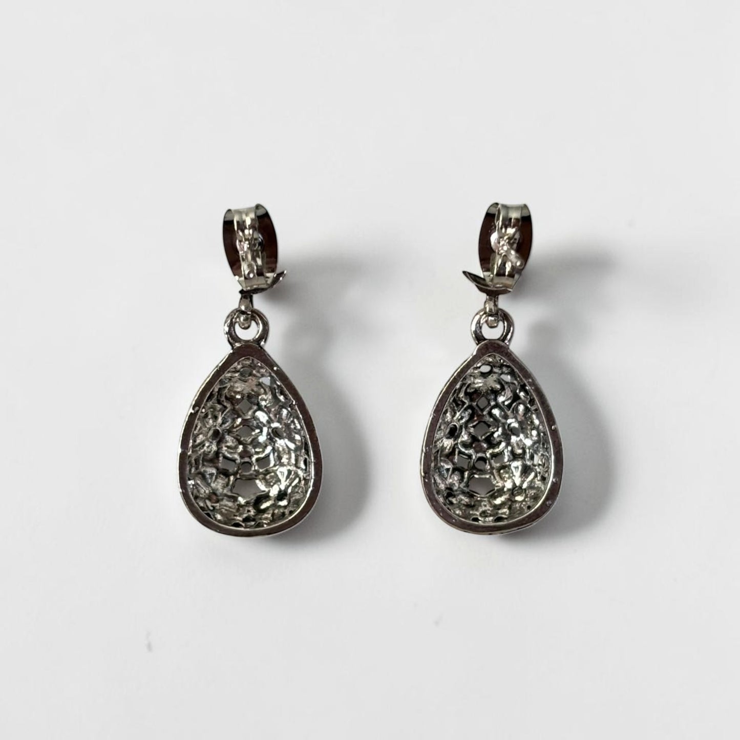 Silver Small Dangle Flower Earring