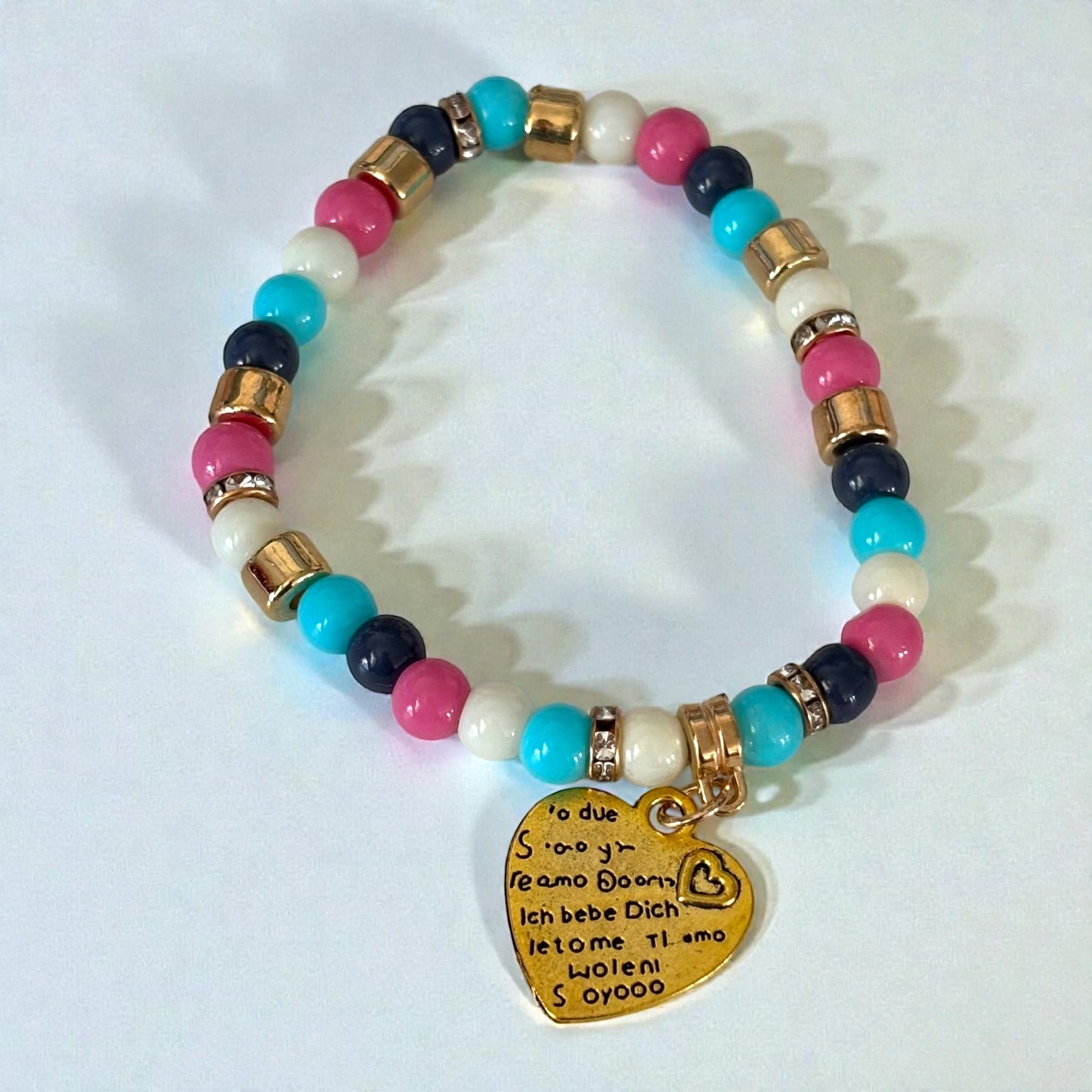 Crystal Beads 4 Piece Bracelet Set