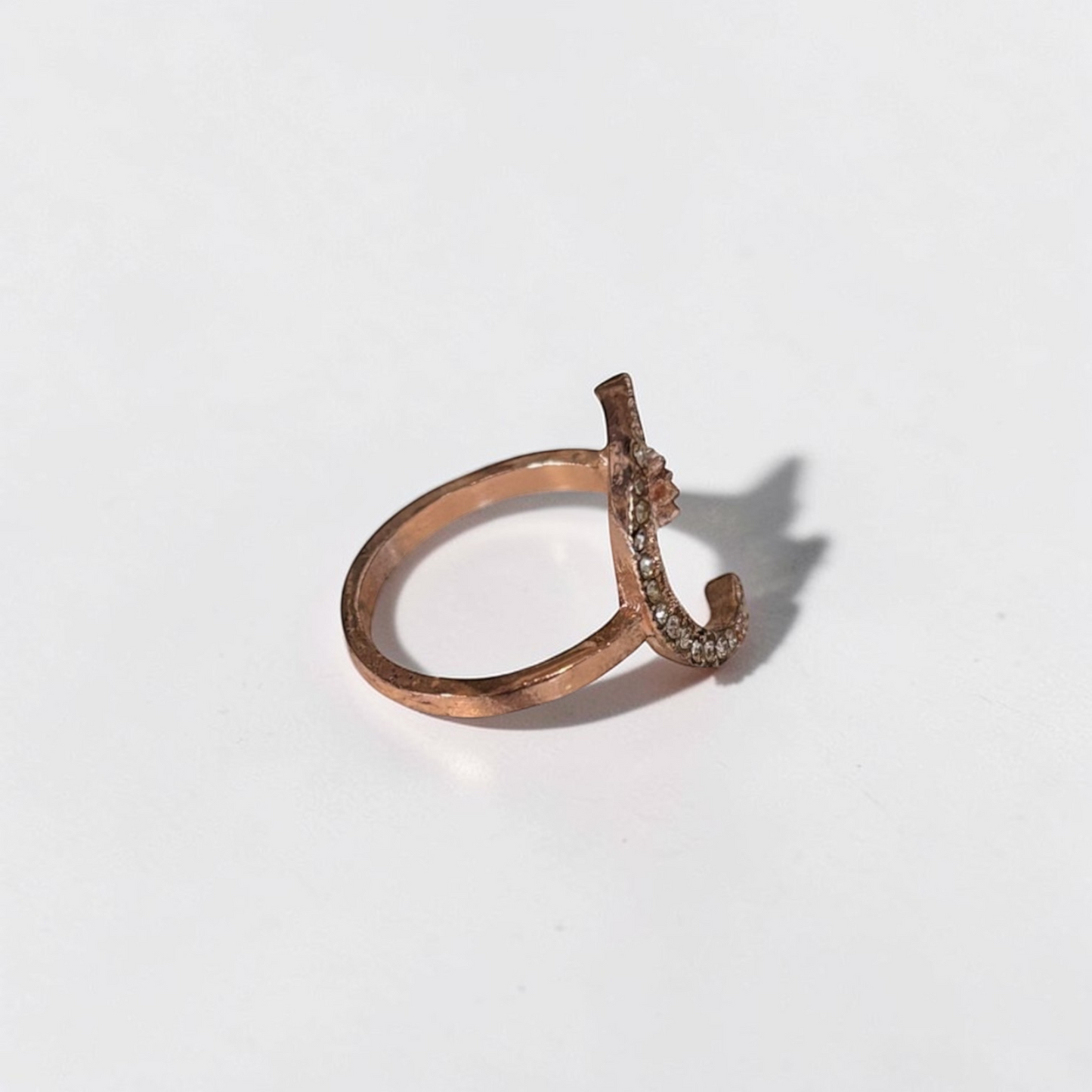 Moon Star Rose Gold Adjustable Ring