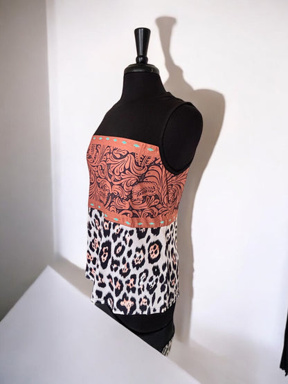 Leopard Multi Color-Block T-shirt
