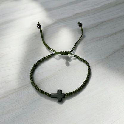 Braided Cross Adjustable Bracelet