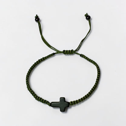 Braided Cross Adjustable Bracelet
