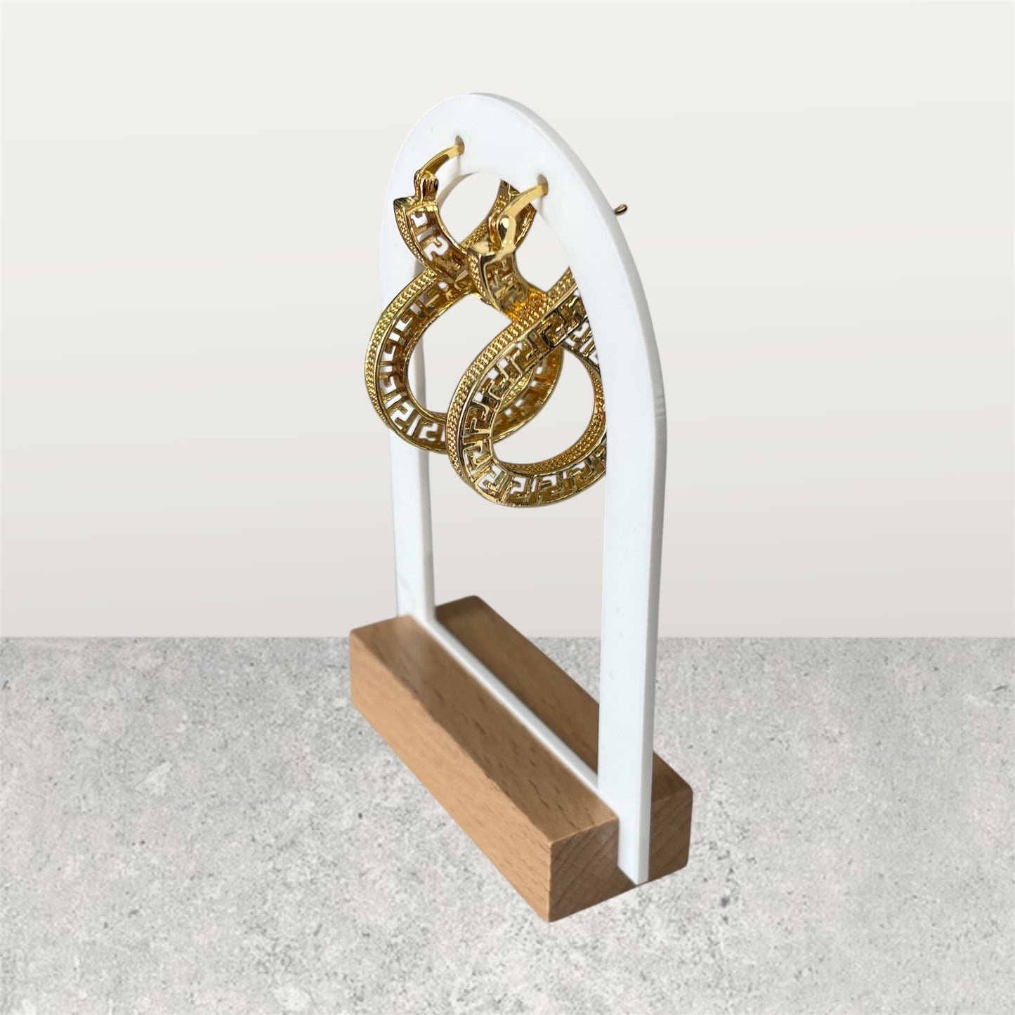 Infinity Greek Key Gold Hoops