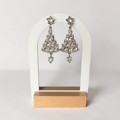 Rhinestone Christmas Tree Dangle Earring