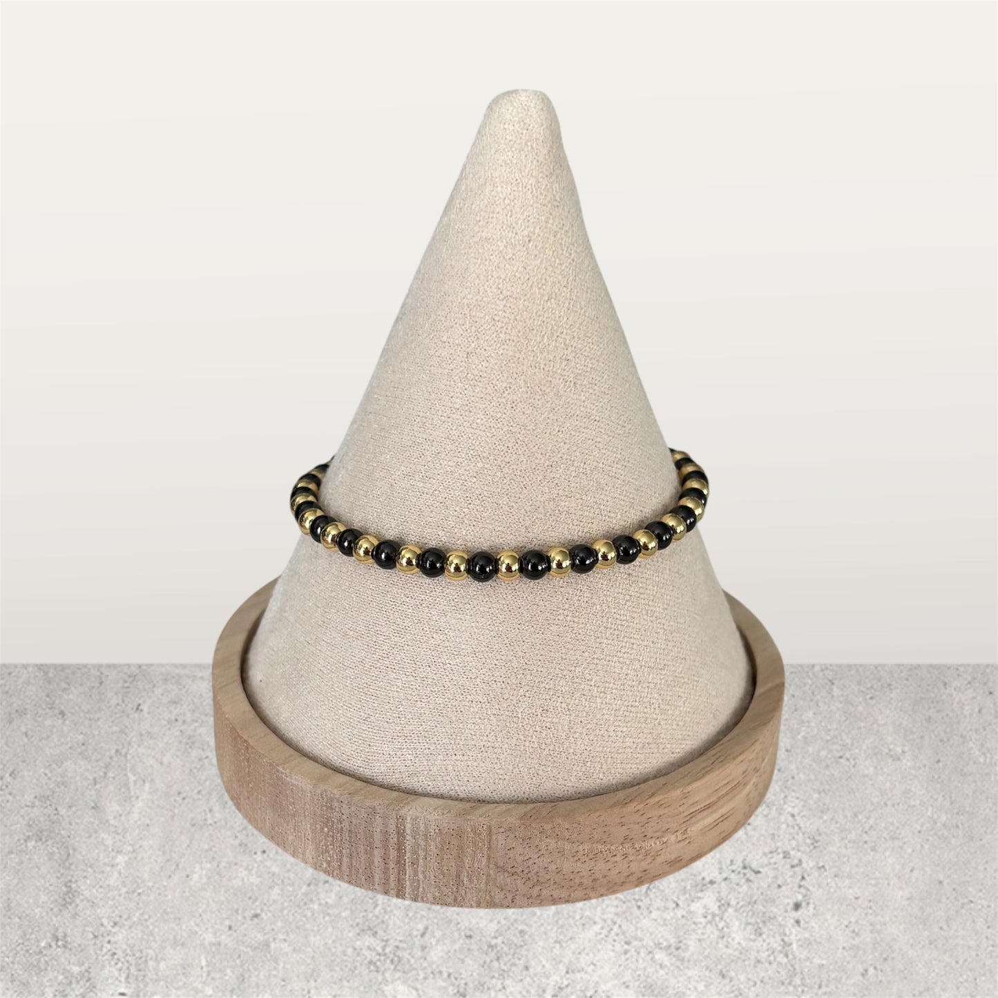 Pulsera clásica unisex ajustable de cuentas de cobre de 4 mm