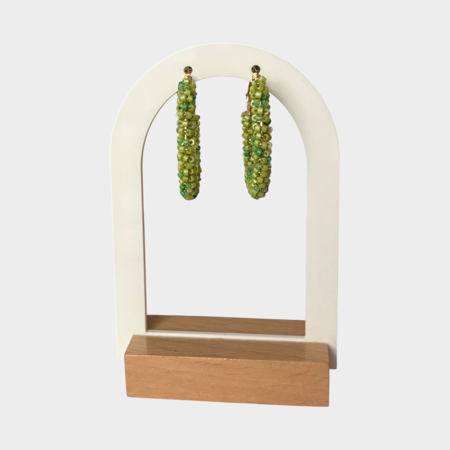 Lucky Green Hoop Earrings