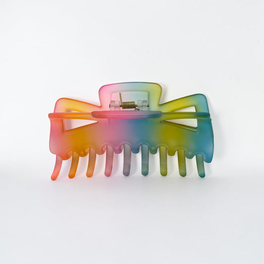 Pastel Rainbow Matte Hair Claw Clip