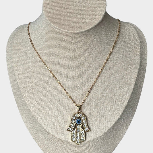 Palm Protection Gold Necklace