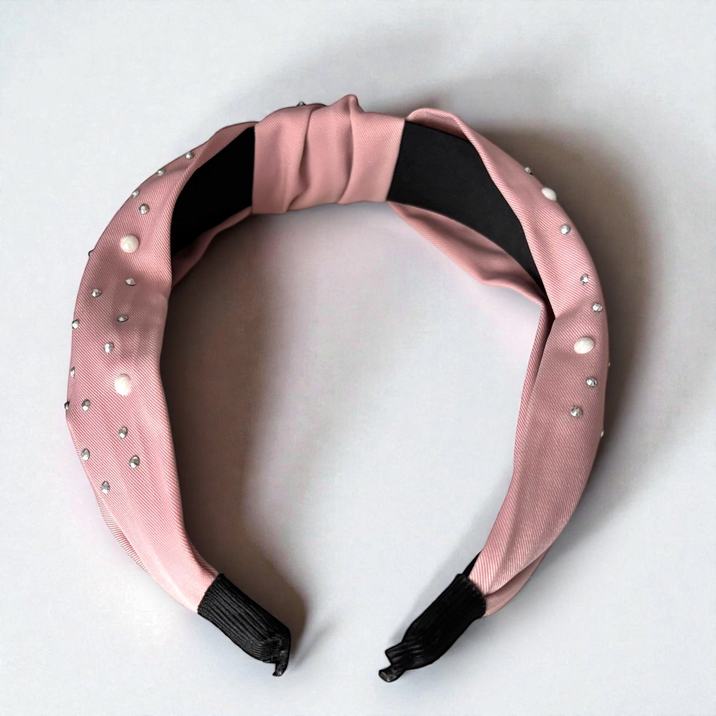 Diadema con perlas brillantes y diamantes de imitación