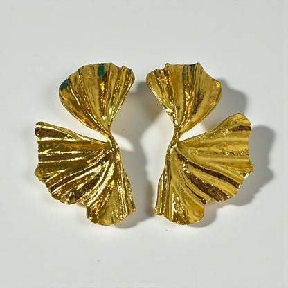 Big Leaf Metal Earring