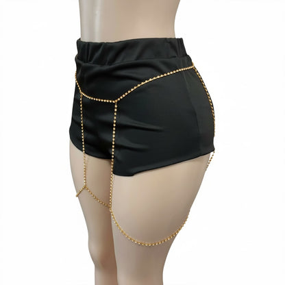 Crystal Gold Thigh Leg Body Chain