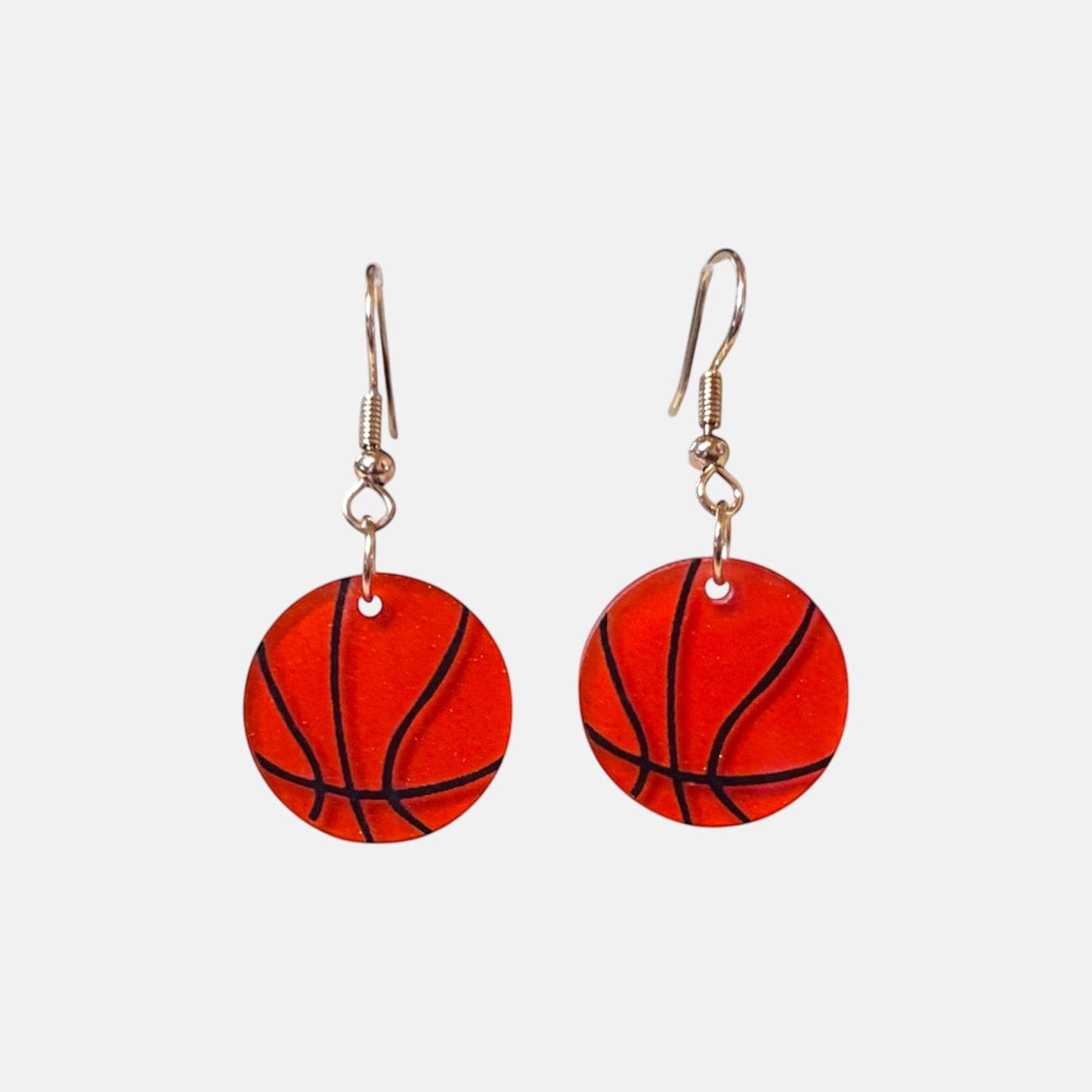 Small Basketball Arylic Drop Earrings