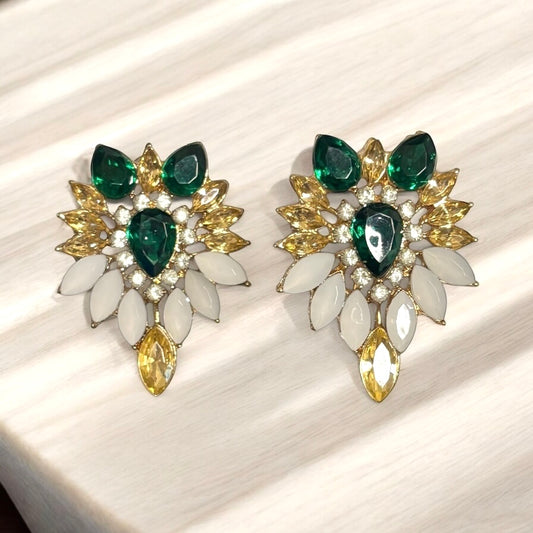 Elegant Emerald Night Out Stud Earrings
