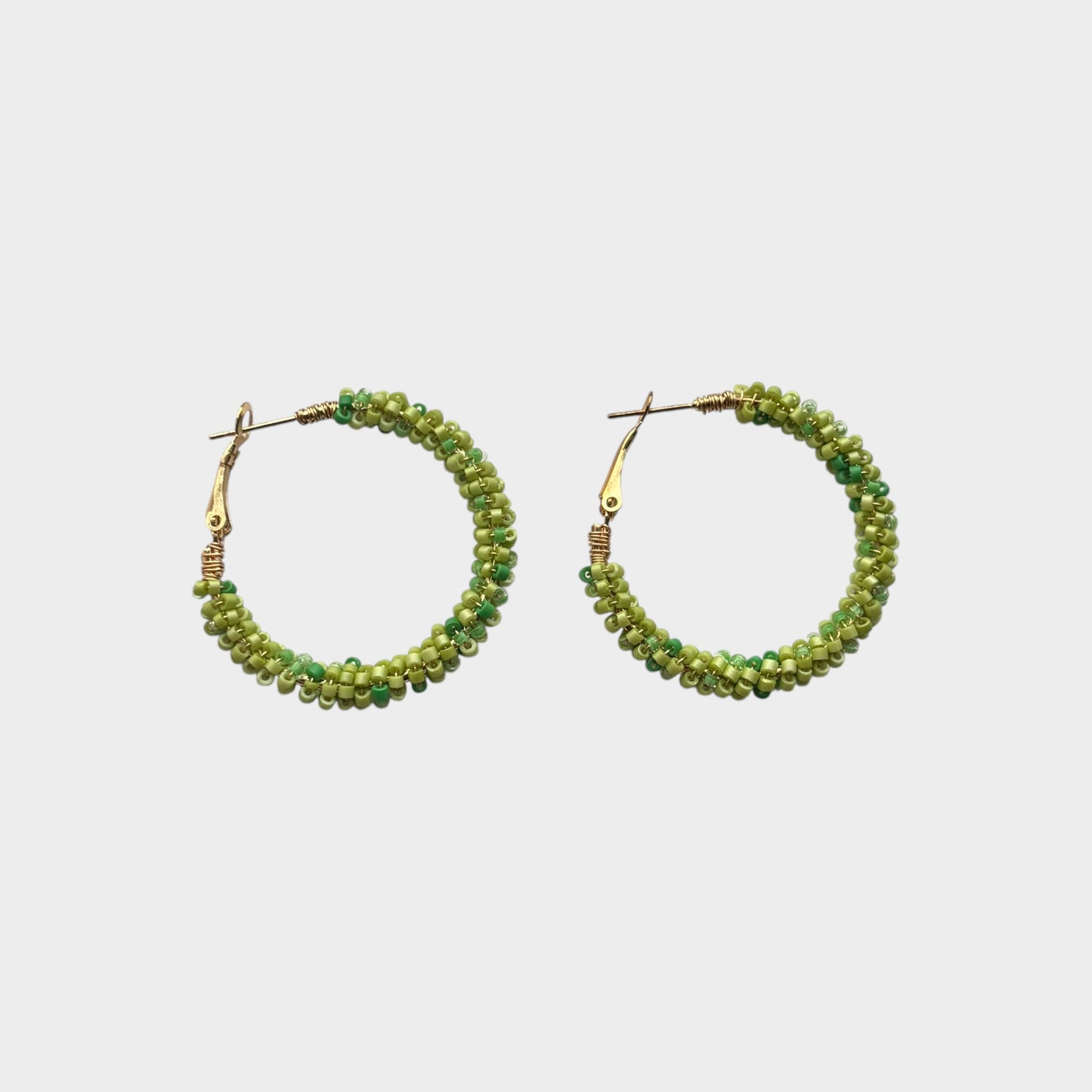 Lucky Green Hoop Earrings