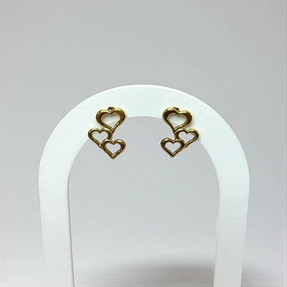 Triple Hearts Small Earrings