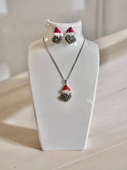 The Grinch Stud Earring and Necklace Set