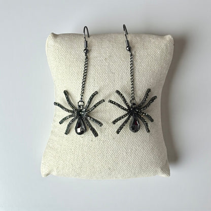 Long Spider Dangle Earrings