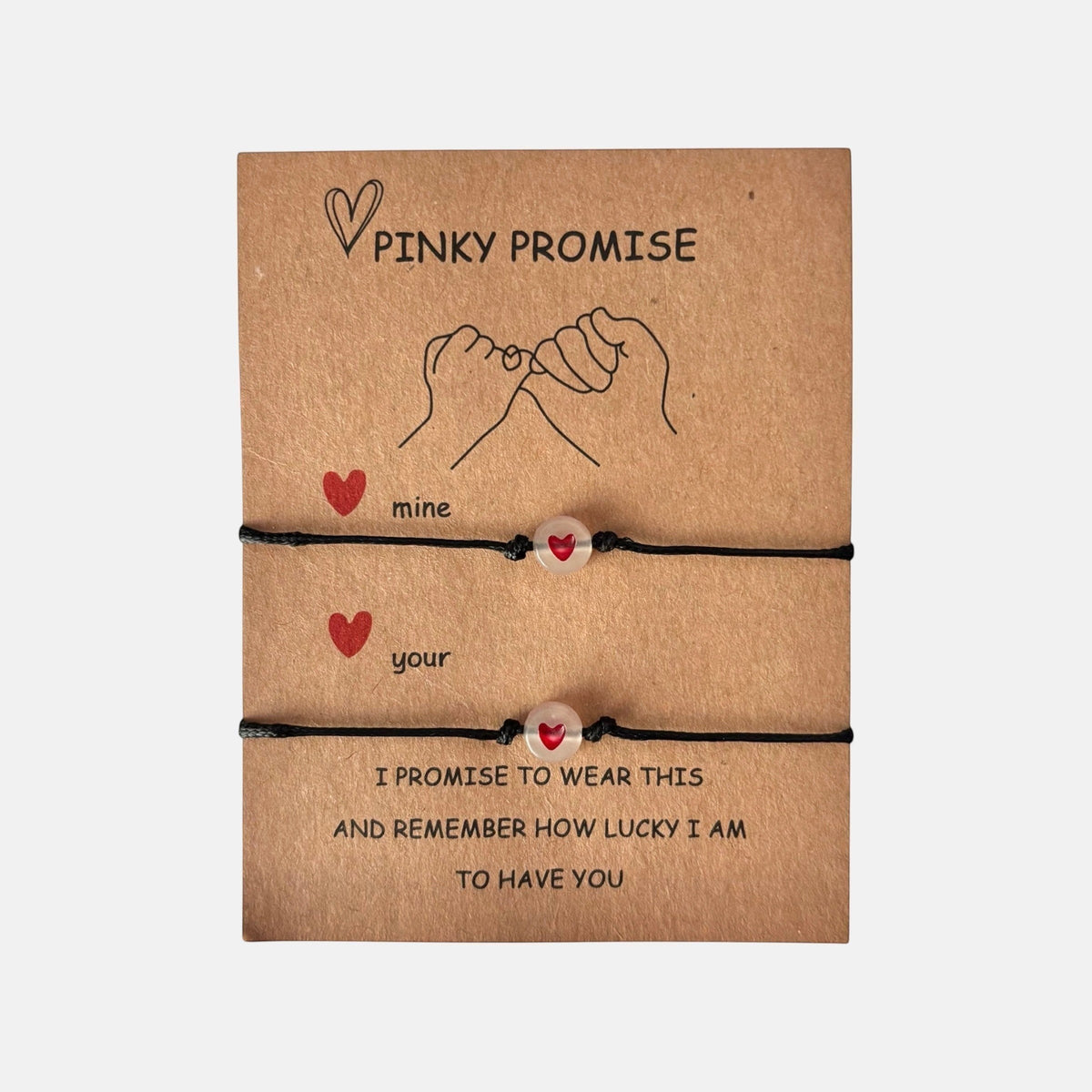 Pulseras de pareja Promise que brillan en la oscuridad