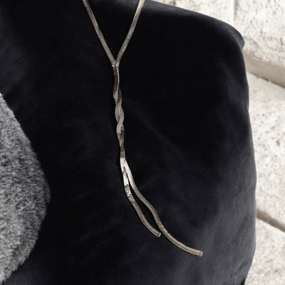Flat Snake Long Chain Necklace