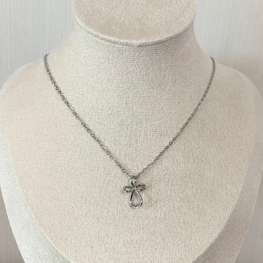 Cross Pendant Silver Necklace
