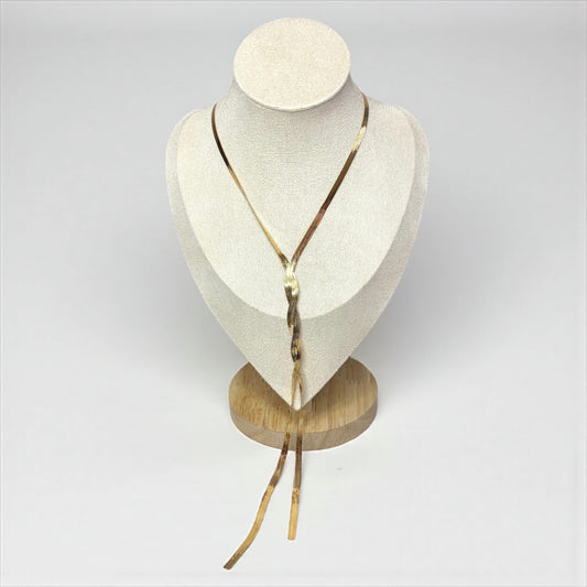 Flat Snake Long Chain Necklace