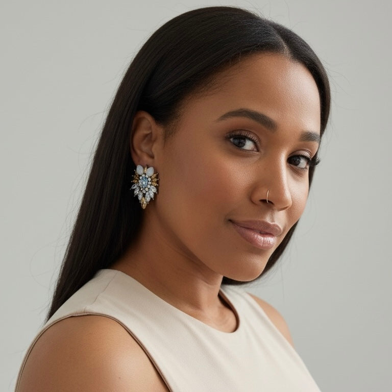 Elegant Crystal Night Out Stud Earring