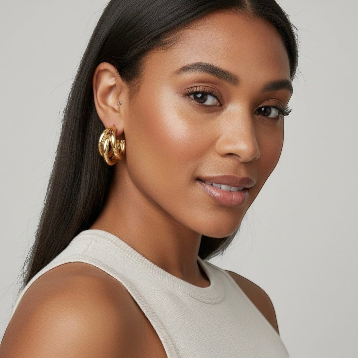 Chunky Lightweight Hoop Earrings