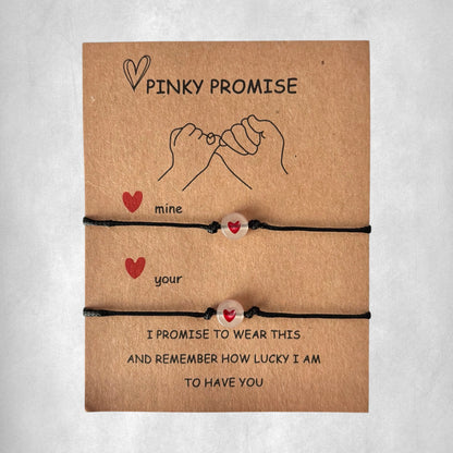Pulseras de pareja Promise que brillan en la oscuridad