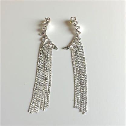 Sophisticated Rhinestone Glam Earrings