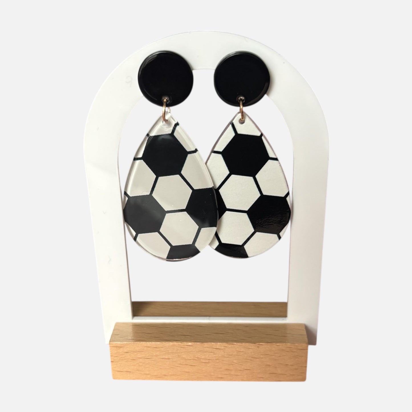 Soccer Ball Drop Earrings