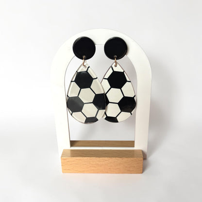 Soccer Ball Drop Earrings