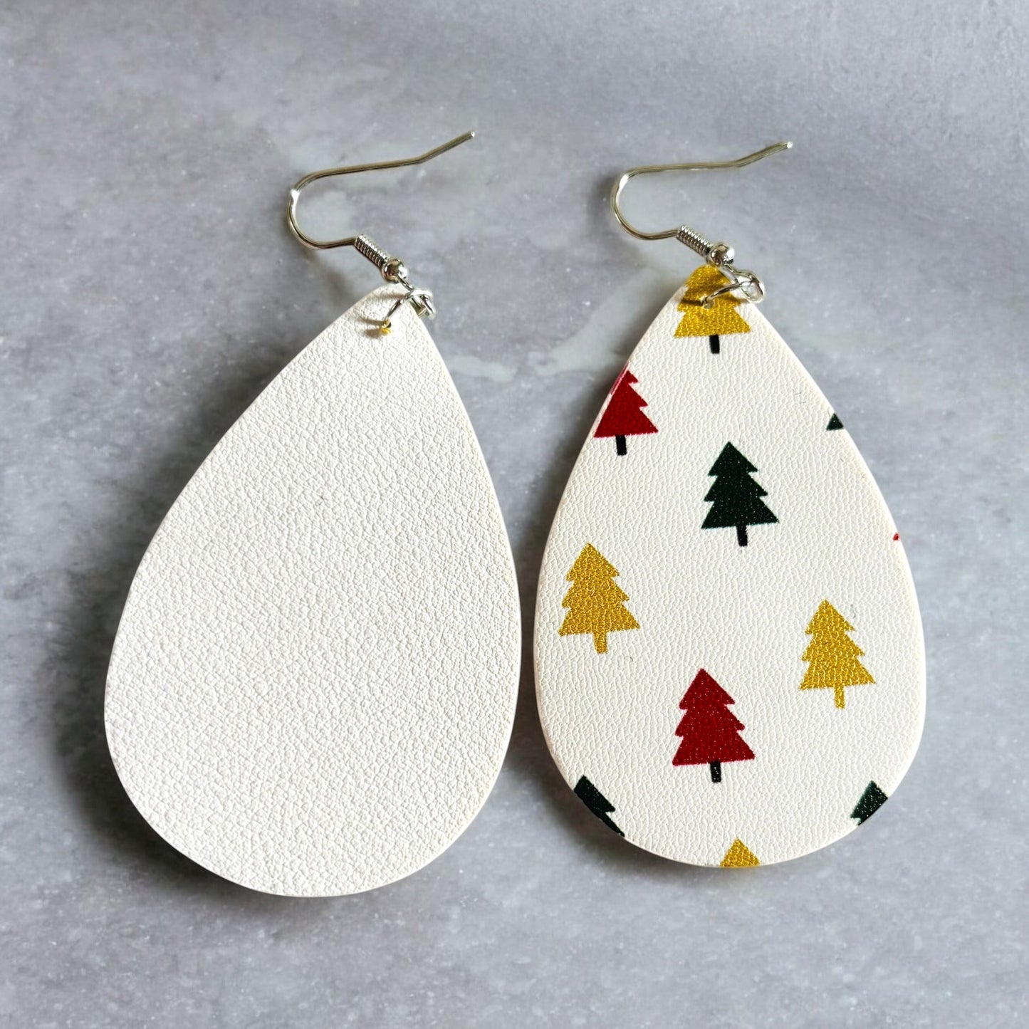 Colorful Trees Teardrop Earring