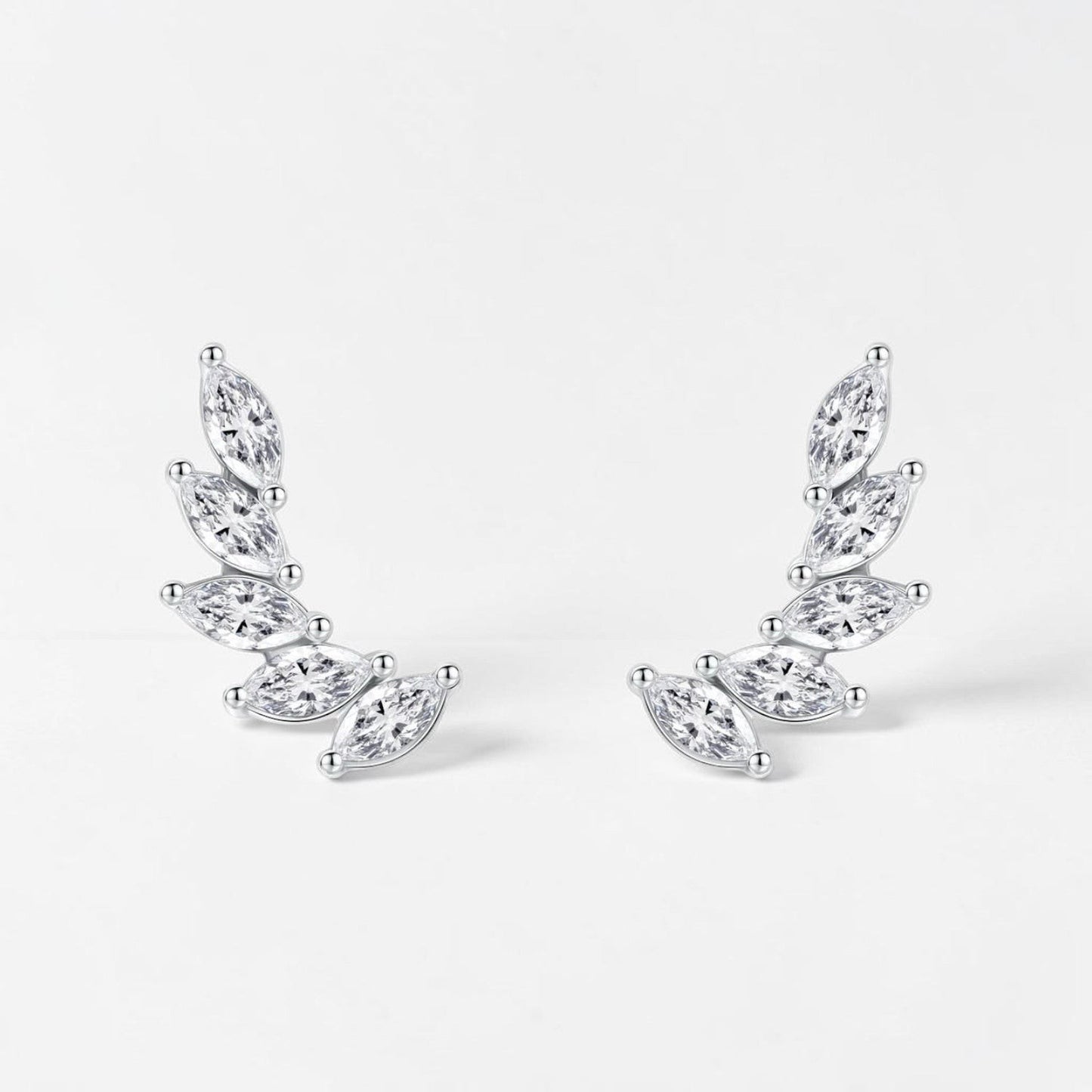 925 Sterling Silver Wings Feather Earring