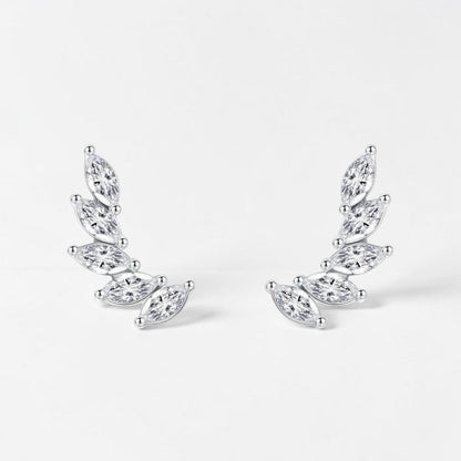 925 Sterling Silver Wings Feather Earring