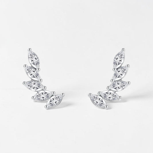 925 Sterling Silver Wings Feather Earring