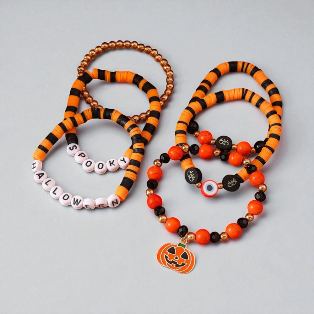 Casual Halloween Punk Pumpkin Bracelets Sets