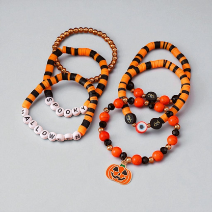 Casual Halloween Punk Pumpkin Bracelets Sets