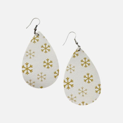 White Snowflakes Drop Earring
