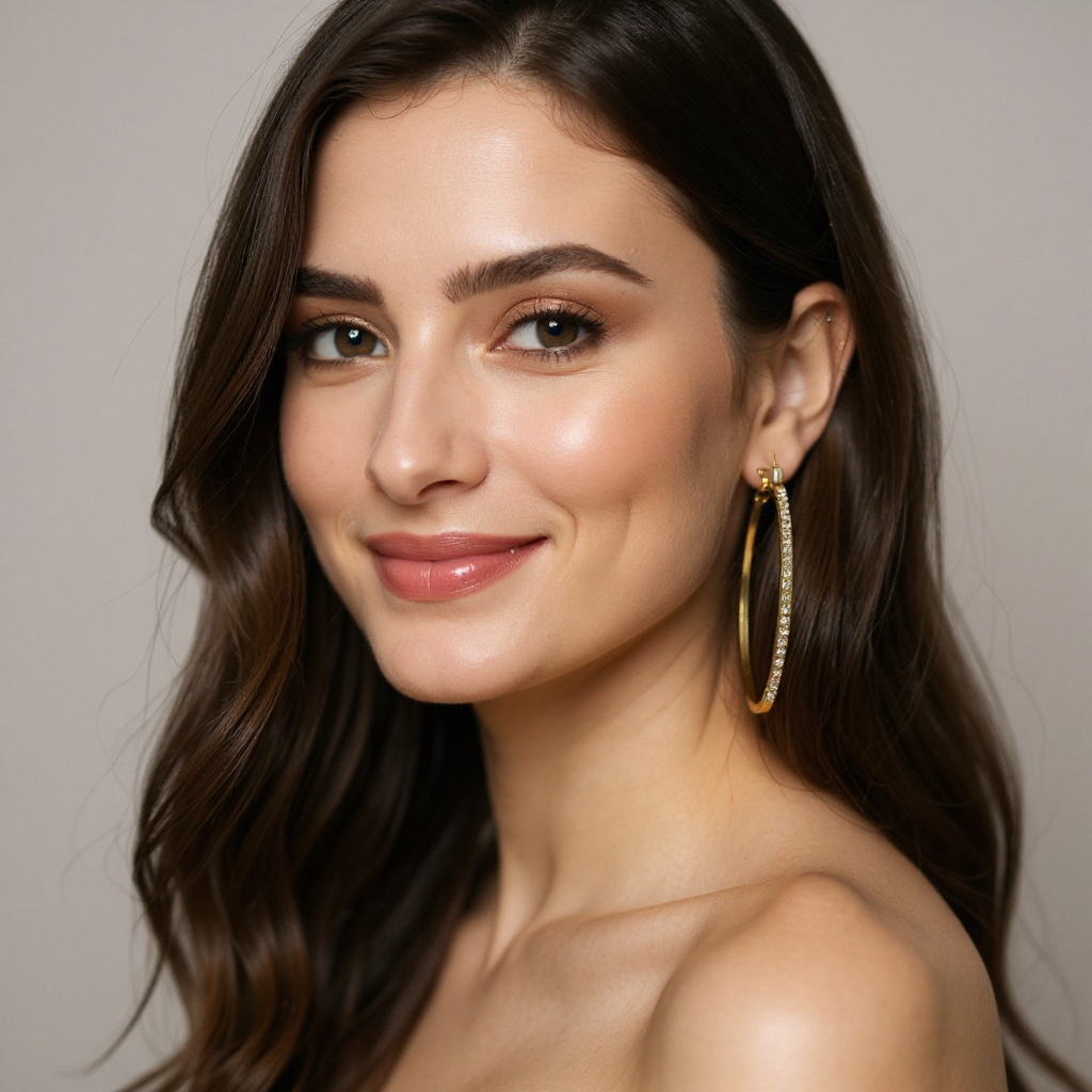 Rhinestone Big Hoop Earrings
