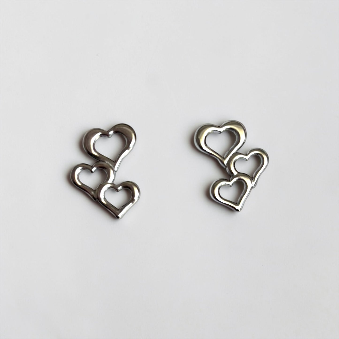 Triple Hearts Small Earrings