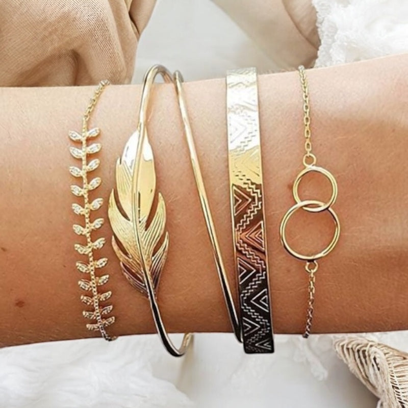 Conjunto de 5 pulseras bohemias