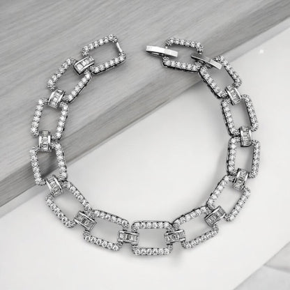 Luxury Rectangle Silver Bracelet
