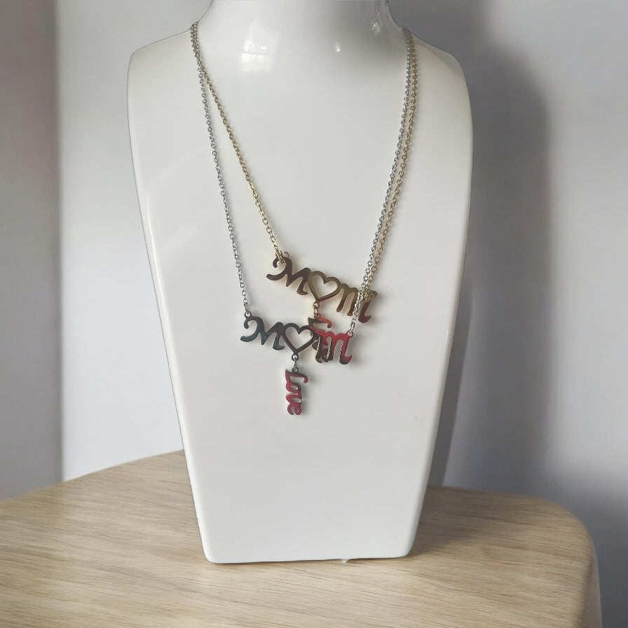Collar ligero de acero inoxidable para mamá
