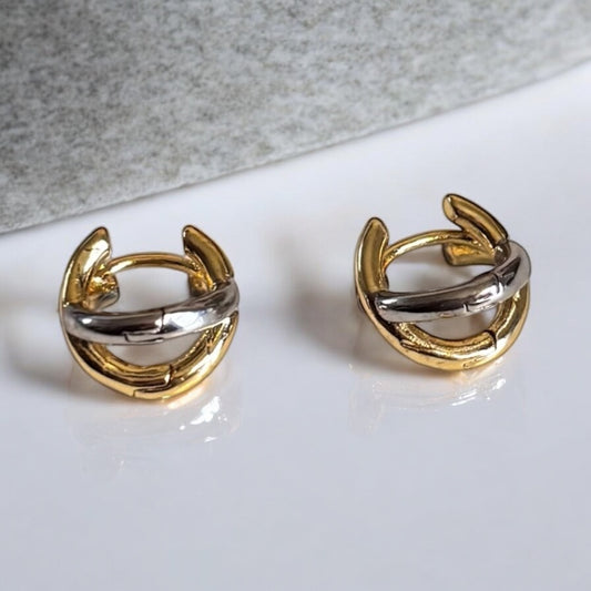 Small Elegant Color Block Studs Earring